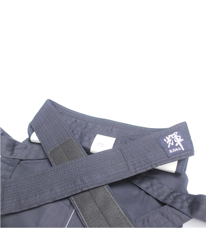 EKENDOCOM Korean Style Tetron Hakama - 65% Polyester 35% ryaon Japanese Kendo Uniform Bottom Kendo Hakama Kendo (155/5'1''/23#)