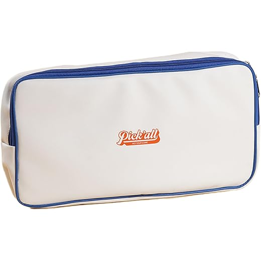 PICK’ALL Pickleball Paddle Cover Premium PU Vegan Leather with Ultimate Protection & Style, Universal Fit Pickle Ball Racket Travel Case for Standard and Elongated Models, 2 Paddle 4 Ball Capacity