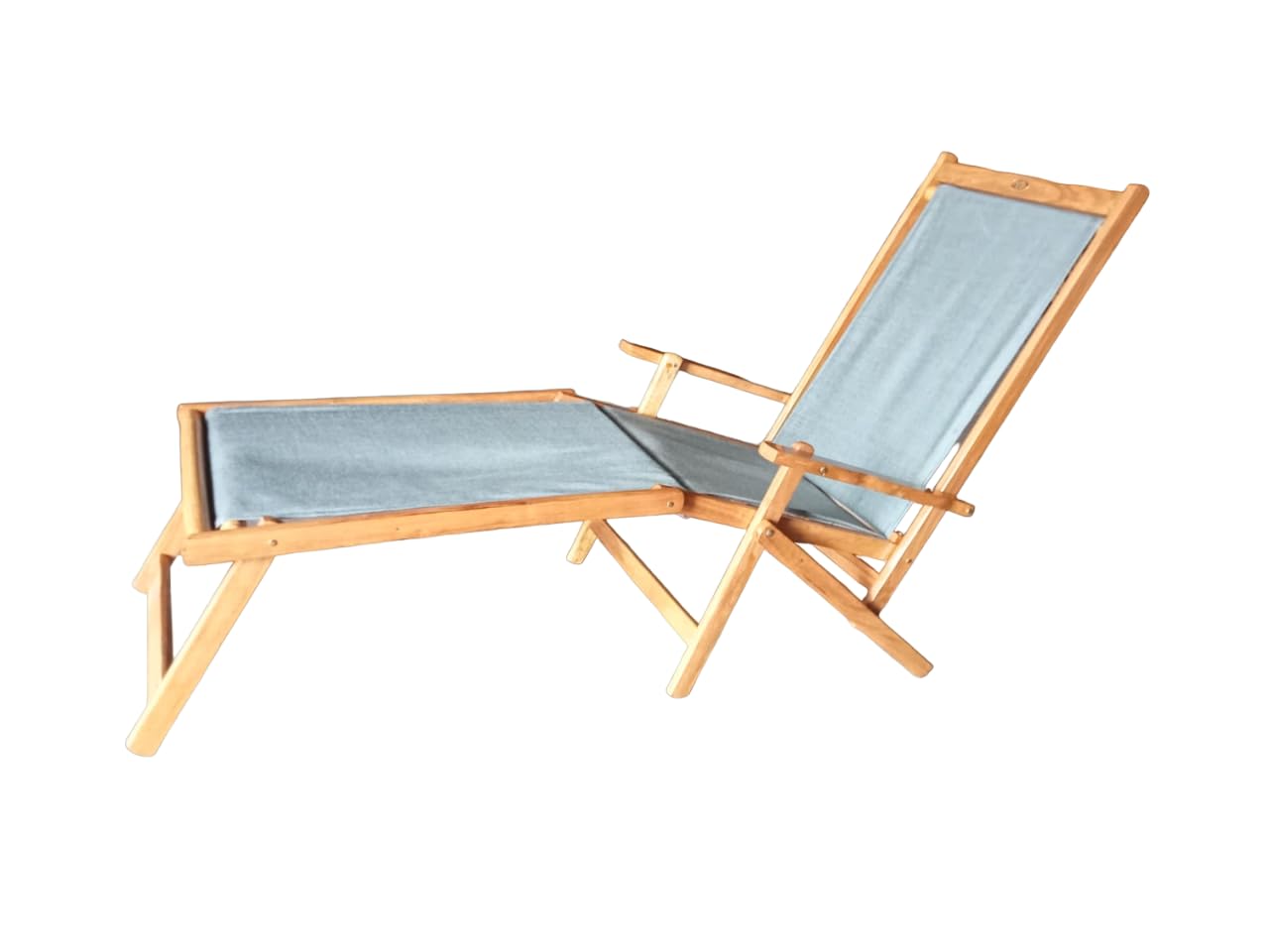 ROYAL BHARAT Wooden Outdoor Chair Solid Wood Outdoor Chair (Blue White) Stlylish