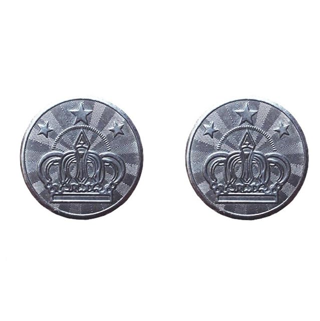 Foto 3 de 8 de 10pcs 25 * 2mm Juego Token Acero Inoxidable Arcade Juego Moneda Tokens