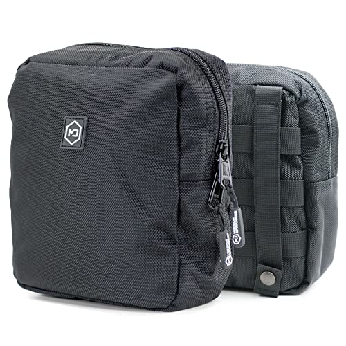 Mission Darkness MOLLE Faraday Pouch // Military-Grade Bag with RF Signal Blocking Liner Attaches to MOLLE Webbing Systems // Anti-Hacking & Tracking Assurance Data Privacy for Handheld Devices