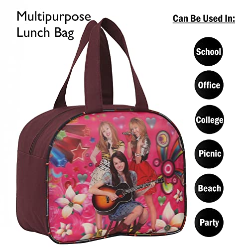 Image of STRONG LIFE Combo Polyester Tiffin School Office Picnic Work Lunch Bag for Kids with Bottle Holder Pack of 2 (Red+Purple)