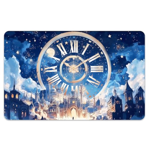 peacoblue Skin Adhesiva para Tarjeta de Crédito/Débito con Diseño de Reloj de Ciudad de Ensueño, Piel de Tarjeta Personalizada Resistente Al Agua, A los Arañazos Y Atractiva En 4 Estilos