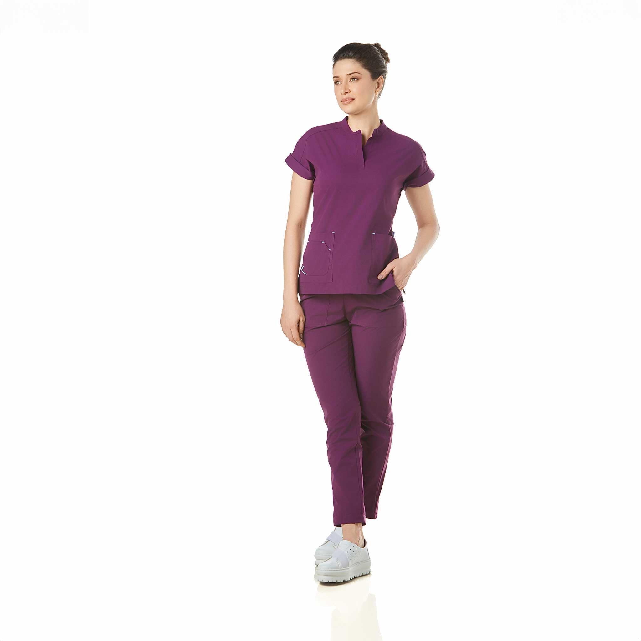 Zestaw Sanitarny Phantom Kobiet Stretch Premium Odporny Ultraflex Jednolite Piżama Odzież Pracy Lekarz Weterynaryjny Lekarz