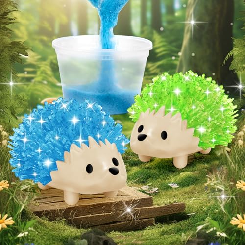 sdaymol Crystal Growing Kit for Kids - 2 Colors Hedgehog to Grow Fast in (24H),Science Experiments Learning & Educational Toys,Science Kits for Kids Age 8-12 STEM Project Gifts for Boys & Girls 6+ - Image 2