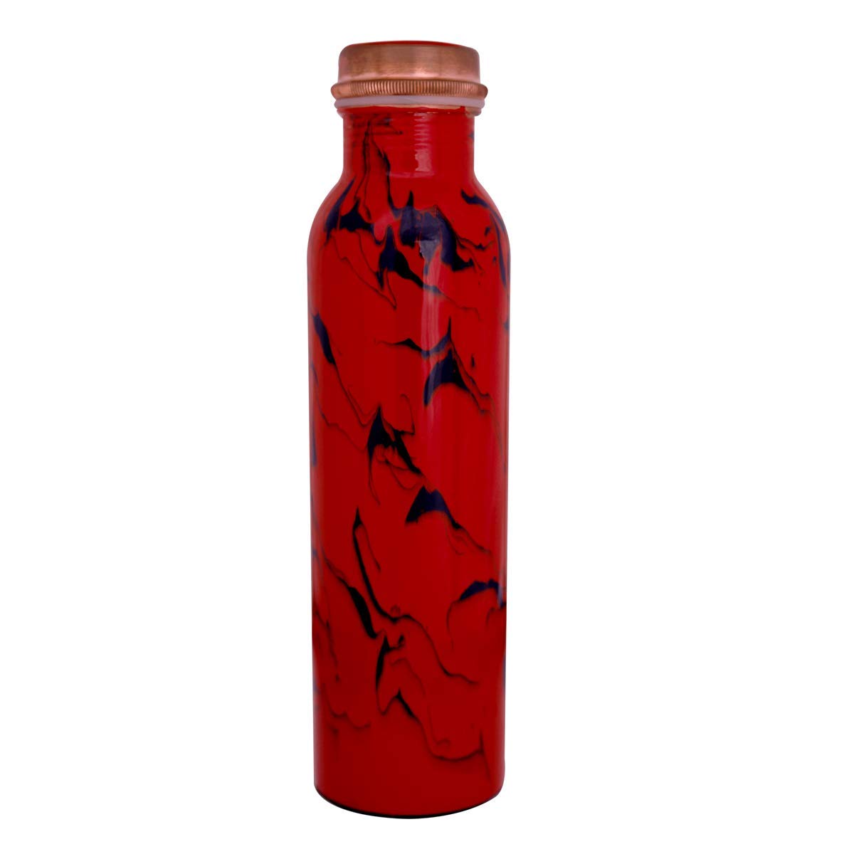 Ekaana Pure Copper Water Bottle (1 Liter) Meena Print Handmade