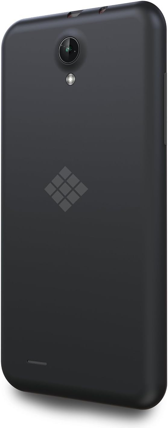 Přední view of Polaroid A6BK smartphone displaying the home screen