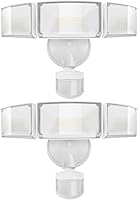 Vista 9 de UME Luces LED de seguridad de 49 W, luz con sensor de movimiento para exteriores, luz diurna de 5000 K, IP65 impermeable, del atardecer al amanecer