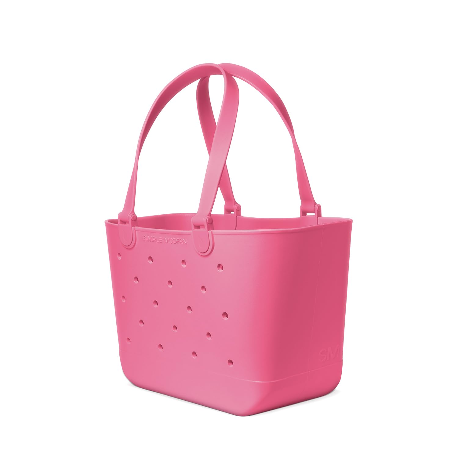 Simple Modern Borsa da Spiaggia | Borsa Grande Impermeabile con Tasca con Cerniera per Spiaggia, Piscina, Barca, Spesa, Sport | Collezione Getaway | Velvet Pink | Large