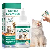 LIXINGLY Pet Eye Drops for Dogs and Cats, Eye Drops for Dog Cat Antibacterial for Infection, Dry, Itchy, Irritated, Gunky & Tear Stain Eyes,Pet Tear Stain Cleaner 100ML