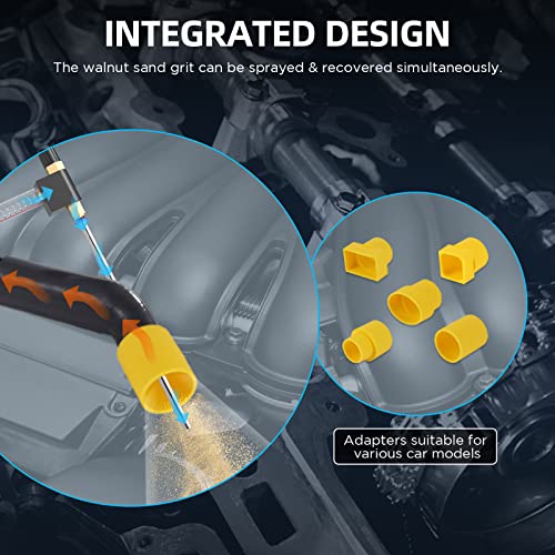 Image of QIANS HTS558 Automotive Engine Intake Pipe Valve Clean Machine Valvetronic System Walnut Powder Sand Carbon Deposition Cleaner 110V