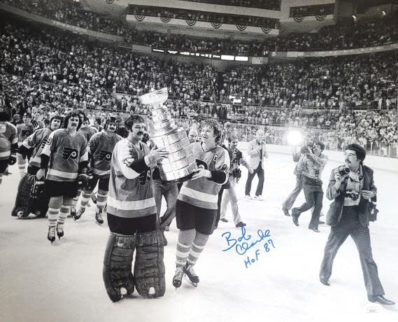 Autographed Bobby Clarke "HOF 87" 16x20 Philadelphia Flyers Photo JSA