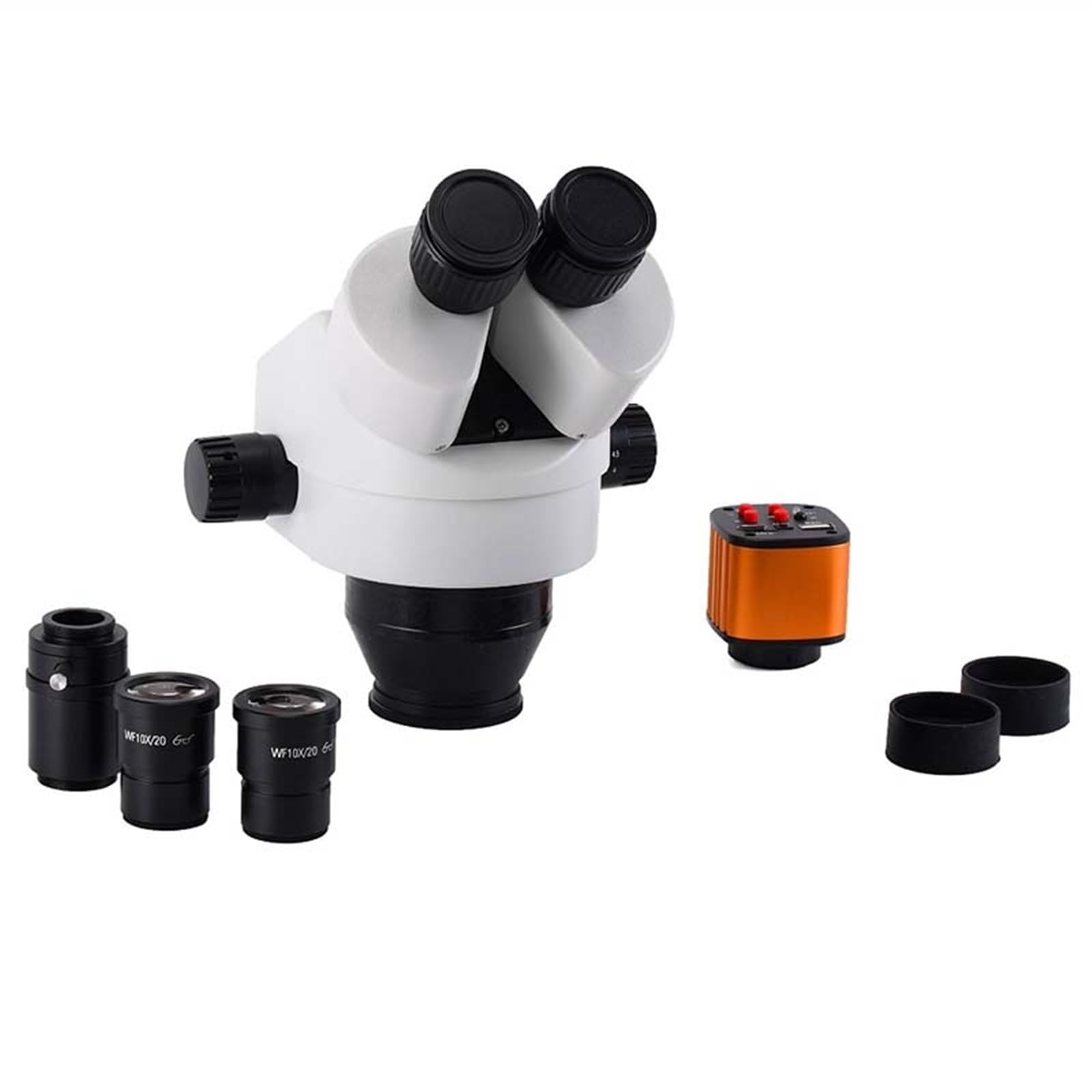 Powiększenie 7~45X Stereo 16MP Mikroskop Z Kamerą Do Przemysłowej Naprawy Płytek PCB Całkowicie Metalowy Stojak Na Filary 56-LED Lampa Pierścieniowa WyraźNy I Precyzyjny