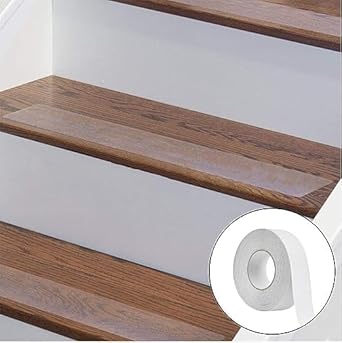 YAVRIXZ Heavy Duty Anti Slip Tape, Anti-Skid Tape For Stairs Grip Tape Waterproof Clear Tape, Non-Slip Safety Friction Tape Reduce The Risk of Slipping for Home, Commercial & Industrial Use, Stairs, Ladders, Bathroom white 5CM X 5M (anti skid white tap)