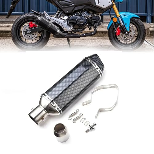 Motorrad-Auspuff 38-51mm Motorrad Auspuffrohr Edelstahl Schalldämpfer Für Kawasaki Z750 Z800 Für Versys 650 Für 1000 KLR Für Ninja 400 Z900 Z1000