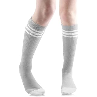 juDanzy Baby, Toddler & Kids Knee High Stripe Tube Socks For Boys & Girls With Grips