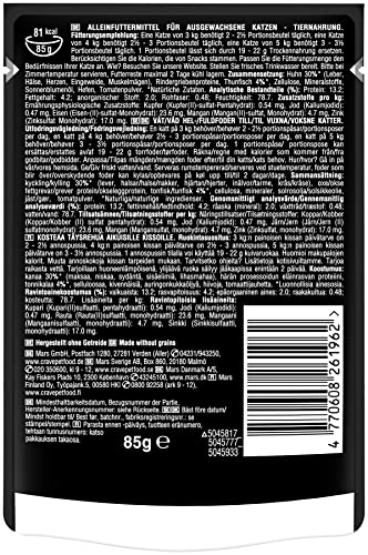 CRAVE Katze Portionsbeutel Sauce mit Thunfisch 28 x 85g