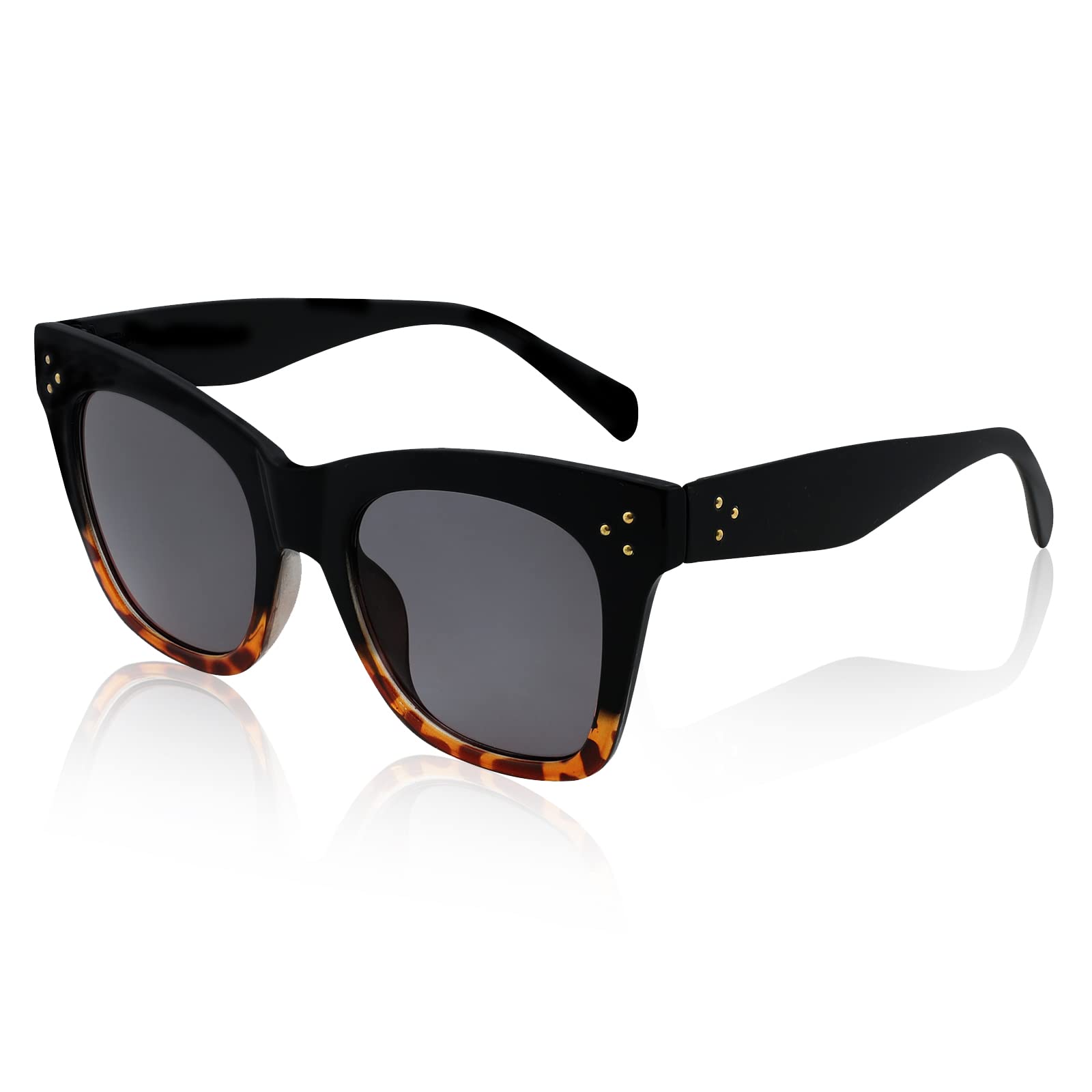 OCCI CHIARI Oversized Sunglass Readers for Women 2.50 Reading Sunglasses 1.0 1.25 1.5 1.75 2.0 2.25 2.5 2.75 3.0 3.5 (Brown Leopard, 2.5)