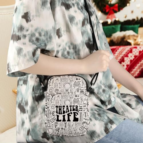 WCGXKO Theater Life Crossbody Bag Theater Drama Comedy Gift Musical Theater Gift for Musical Fans4