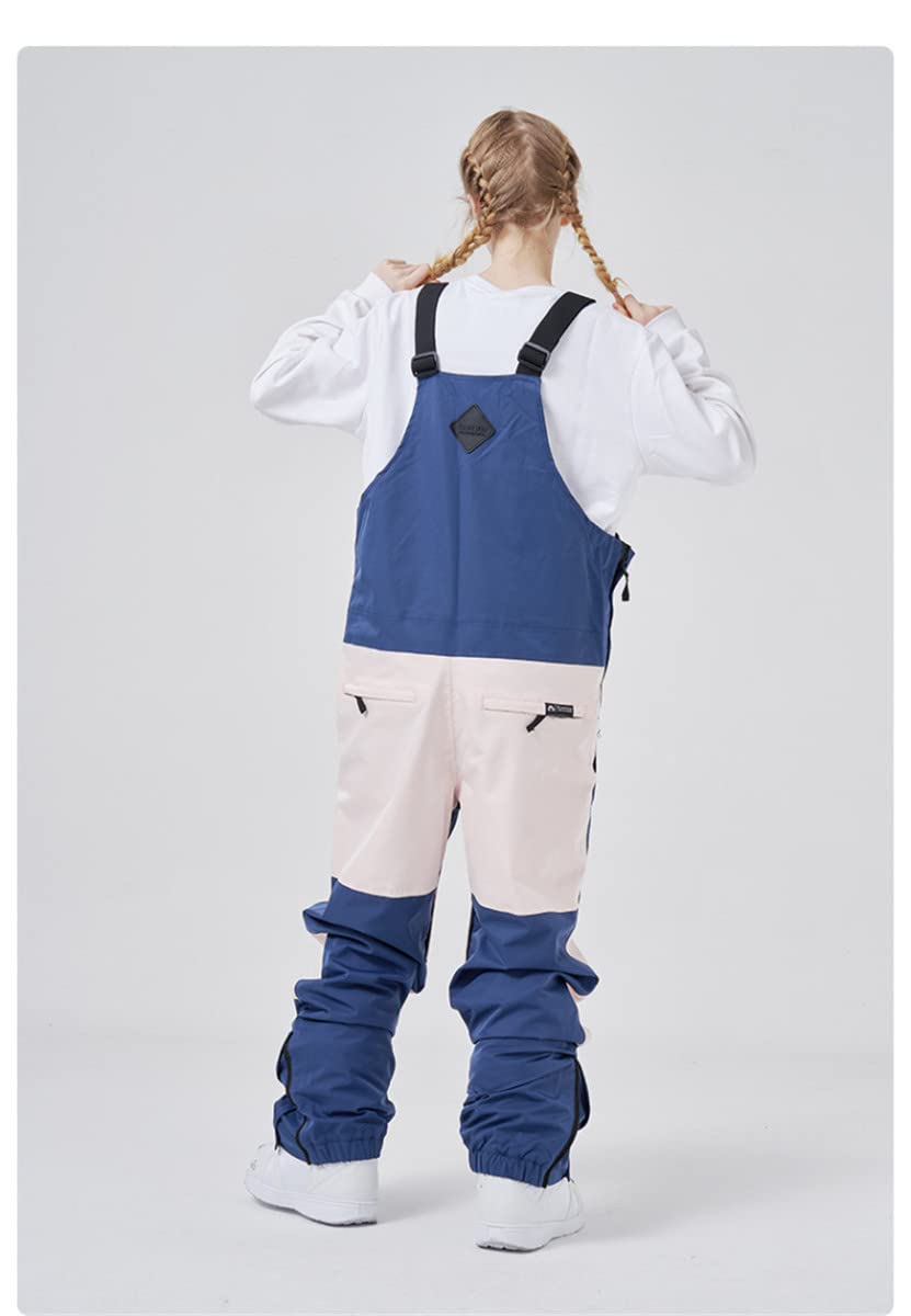 JELEUON Women Men Snow Bibs Pant One Piece Adjustable Waterproof and Windproof Ski Pant Snowboard Overallsfor Snow Sports