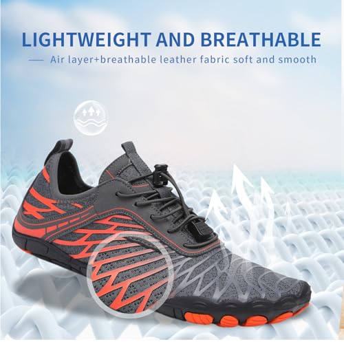 Image of Hike Barefoot Shoes Womens Men Footwear,Pro-Healthy&Non-Slip Water Shoe for Women Men, Quick Dry Wide Toe Box Beach Swim Athletic Sports Shoes Unisex