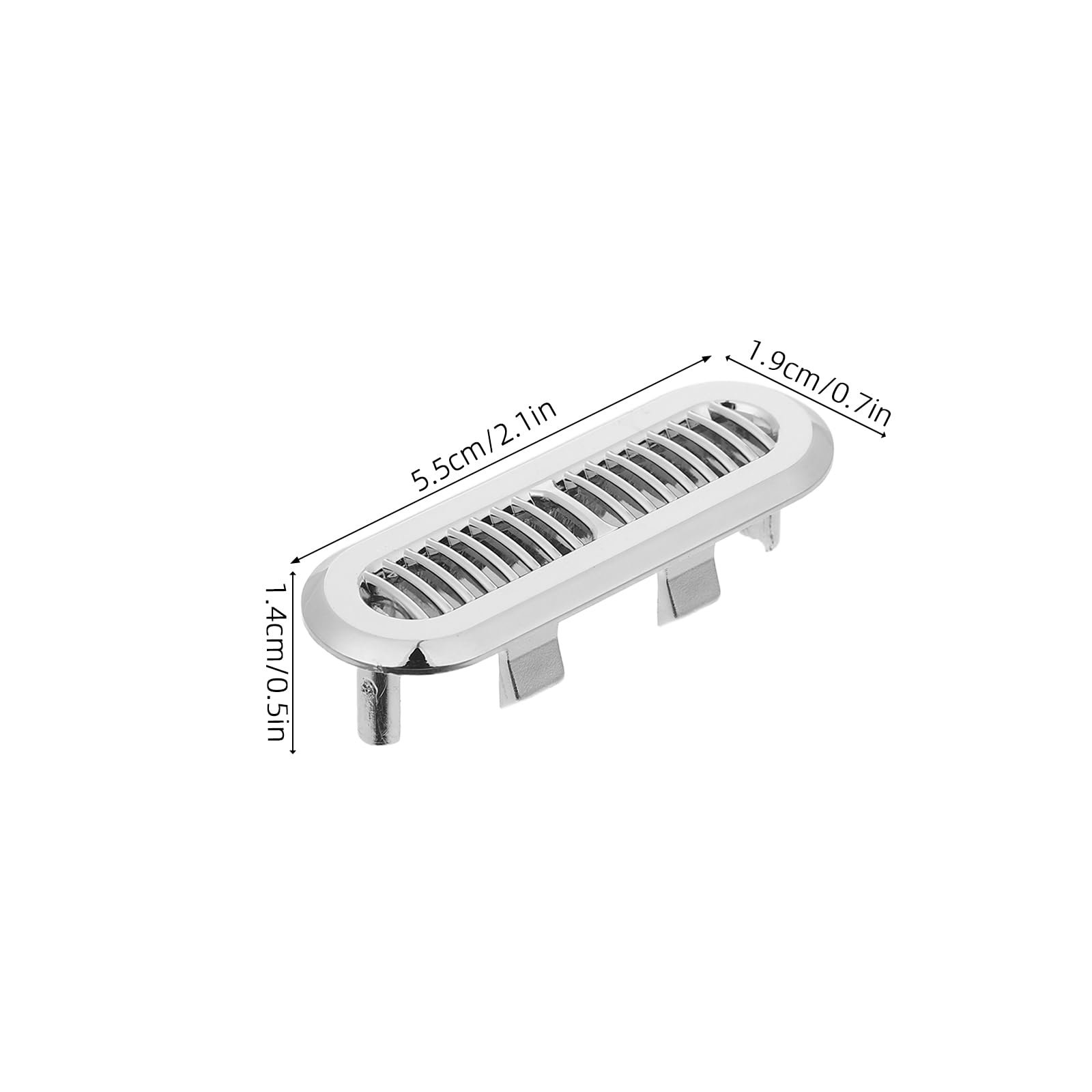 Generico Copertura per Troppopieno Lavabo da Bagno 5 Pezzi in Abs Argento, Resistente All'invecchiamento e Abrasione, Protegge da Chioma e Polvere, Design Moderno Minimalista per Uso