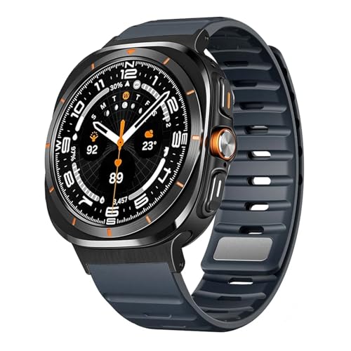 Bracelet Magnétique pour Samsung Galaxy Watch Ultra 47mm Homme en Silicone Souple