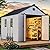 YITAHOME 8x10 FT Outdoor Storage Shed with 2 Vision Windows, Extra Thick Plastic Garden Shed, Waterproof Heavy Duty Resin Shed with Floor, Vents & Lockable Doors for Patio, Bikes Tools Supplies, Gray