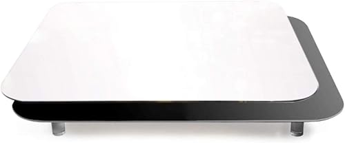 LimoStudio AGG835 - Mesa de 12 x 12 pulgadas 11.8 x 11.8 in, acrílico blanco y negro reflectante bandeja de fondo para fotografía