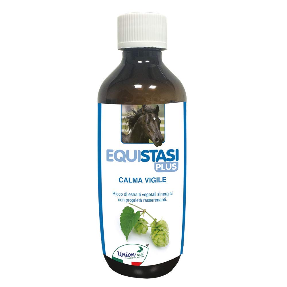 Union Bio® Equistasi Plus 200ML - Calmante Rilassante Non Altera Attenzione Cavallo, Aiuta il Cavallo a Ritrovare Calma ed Equilibrio, in Pre-gara, Per Calmare Senza Ripercussioni Sulla Performance