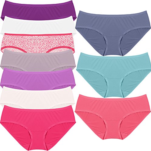 Fruit of the Loom Women's Microfiber 10 Pack Hipster Panties (Assorted,6)
