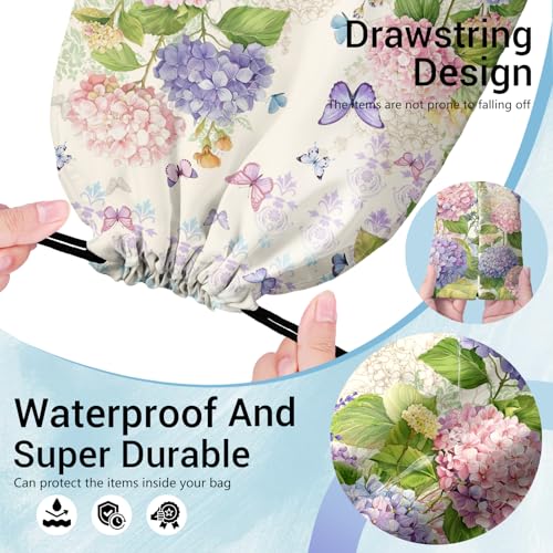 Image of Flower Butterfly Grip Bag for Gymnast Drawstring Athlete Bag for Sport Dance