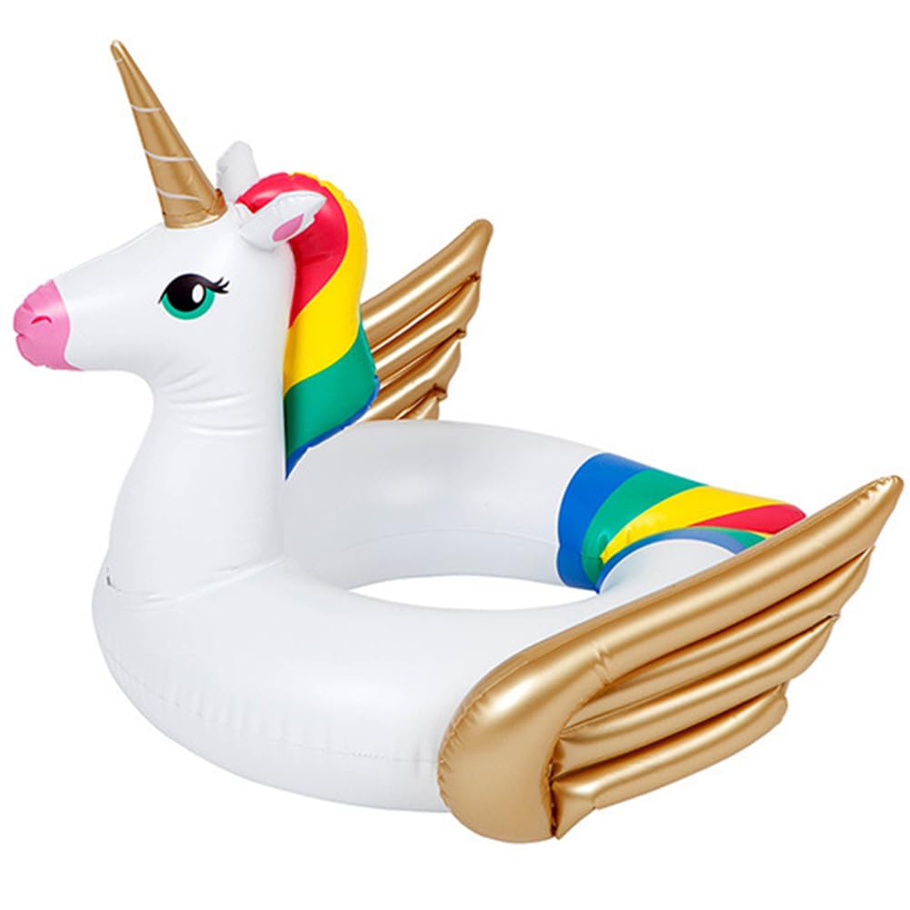 Flotador de Piscina, Flotador Inflable del Unicornio Transparente, Unicornio Flotador Hinchable, para Piscina Hinchables Juguete Adultos Niños Agua Fiesta Natación