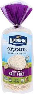 Lundberg Family Farms Organic Brown Rice Cakes, Salt-Free, 8.5 Ounce (Pa...