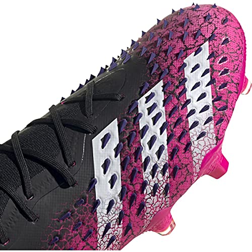 Image of adidas Predator Freak .1 Firm Ground Soccer Shoe Mens, 7.0 M, Core Black /Cloud White /Shock Pink