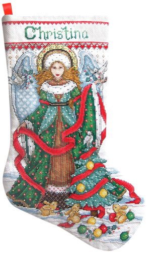 Design Works Counted Cross Stitch kit Stocking - Christmas Angel