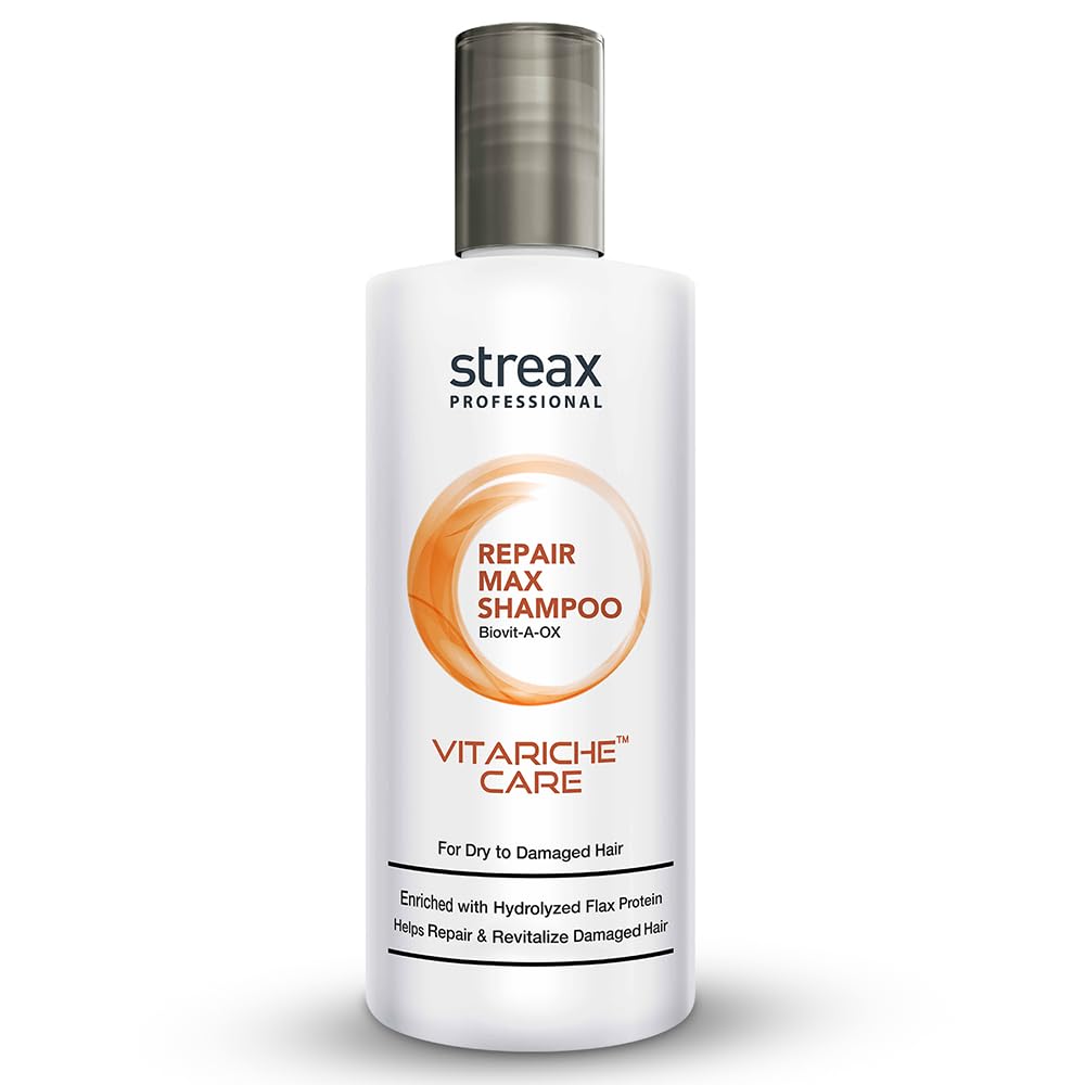 Streax Professional Vitariche Care Repair Max Shampoo For Women | Hair Shampoo With Biovit-A-OX Complex, Hydrolysed Flax Protein & Ceramide| Mild Shampoo For Dry, Damaged Hair, 300ml-image-28