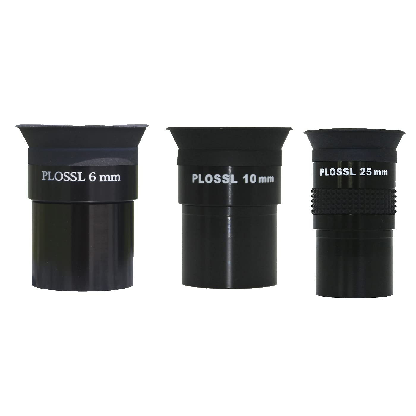 Lot de 3 télescopes astronomiques Plossl de 3,2 cm, 6 mm, 10 mm, 25 mm, grand angle fileté pour télescope d'astronomie standard de 3,2 cm