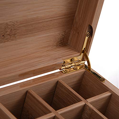 MKNZONE Hölzern Aromatherapie Ätherische Öle Aufbewahrungsständer - 25 Löcher Natural Bambus Kosmetik Anzeige Regal… – Bild 6