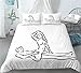 REALIN Passionate Couple Bedding Funny Love Warm Couple Duvet Cover Set Girl Boy Kids Bed Sets 2/3/4PCS Quilt Covers/Sheets/Pillow Shams,Twin/Full/Queen/King (C,Full-200x229cm-3PCS)