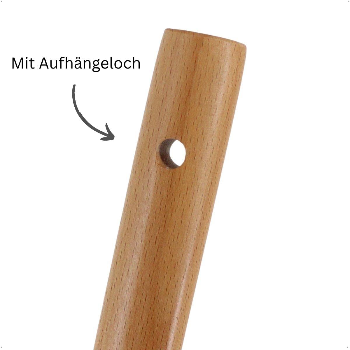Kleinhacke aus Stahl mit 47 cm Holz-Griff und Aufhängeloch, Gesamtlänge 50 cm, Arbeitsbreite schmales Blatt 2,5 cm; breites Blatt 6 cm - Gartenhacke, Kombihacke, Gartenwerkzeug