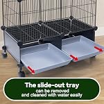 VISCOO Upgraded Encrypted 46-Inch Bird Cage, with Wooden Perches, Metal Parakeet Cage with Slide-Out Tray, Water Bottle&Feeder, Bird Cages for Parrot,Parakeets,Cockatiel,Lovebird,Small Mid-Sized Birds - Image 3