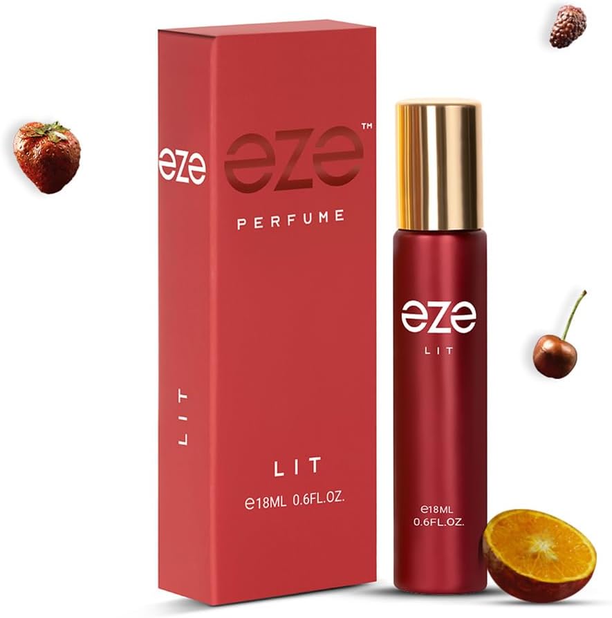 Perfume Elevate Lit Eau De Parfum For Women - 18ml | Long-Lasting Luxury | Raspberry & Sour Cherry Scent | Floral Jasmine & Violet | Warm Musk, Vanilla & Cashmeran Base | Premium Fragrance