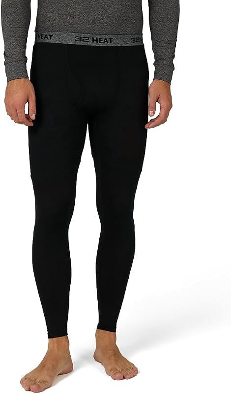 32 Degrees Heat Men's Lightweight Baselayer Legging | 4-Way Stretch | Thermal| Form Fitting