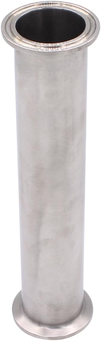 DERNORD Sanitary Spool Tube with Clamp Ends,Stainless Steel 304 Seamless Round Tubing With 1.5 inch Tri Clamp 50.5MM Ferrule Flange (Tube Length: 18 Inch / 458MM)