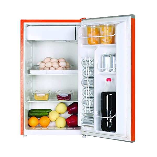 RCA RFR321FR320/8 IGLOO Mini Refrigerator, 3.2 Cu Ft Fridge, Orange