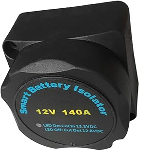 mewmewcat Relé Sensível À Tensão,Relé sensível à tensão Relé de carregamento automático 140A Dual Battery Isolator (VSR)