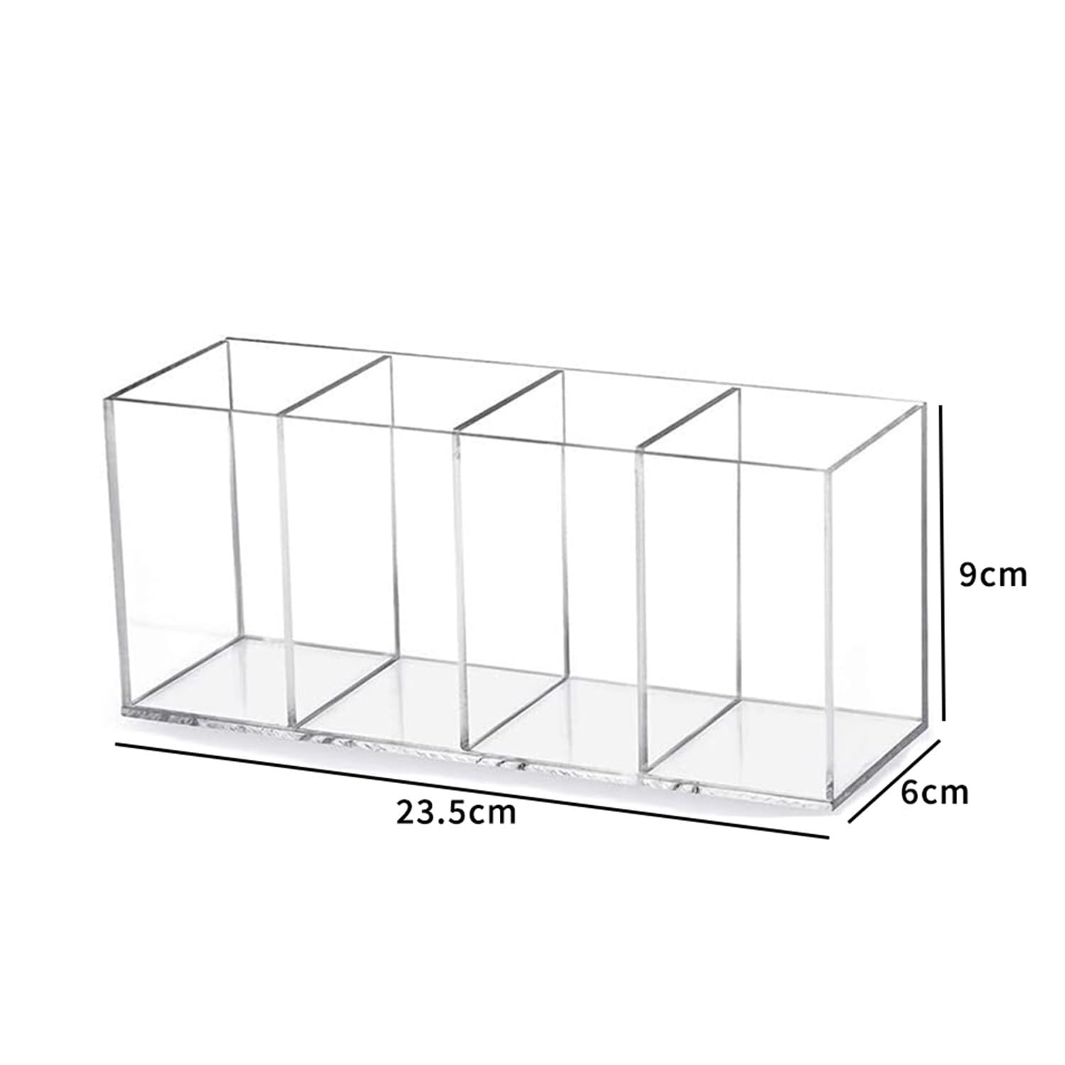 Stifteköcher Stifte Halter Acryl-Stifthalter, 4 Fächer, Make-up-Pinsel-Organizer, Süßigkeiten For Den Schreibtisch, Büro Schreibtisch-Organizer