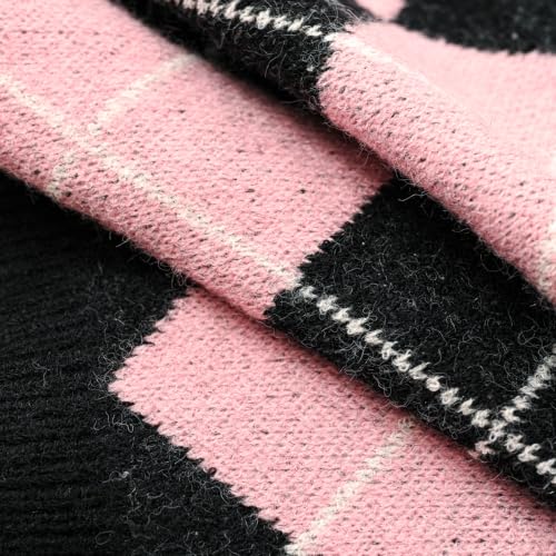 Image of Women's Long Sleeve Cardigan Sweater,Cute Y2K Top Knit Colorful Patterned V Neck Button Outwear S~XL