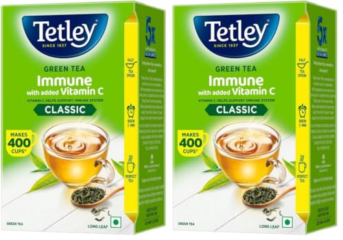 Image of Tetley Green Tea Packet, 500g (Pack of 2)
